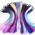 Wig Ponytail Braid Twist Braid Strap Dreadlocks Ponytail Ethnic Style Colorful Braid Gradient African Dreadlocks