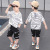 Children's Clothing Boys Summer Suit 2021 New Children's Western Style Boy Summer Handsome Korean Style Short Sleeve Two-Piece Suit Fashion