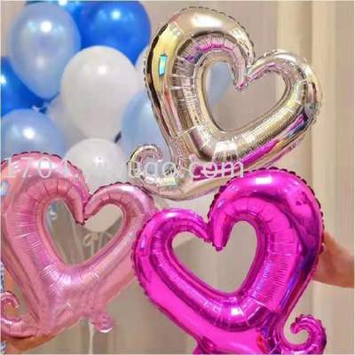 Popular Aluminum Film Hook Heart Party Decoration Supplies