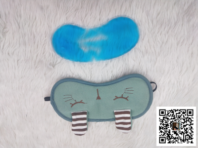 Cotton Polyester Cotton Embroidered Cartoon Two-in-One Sleeping Eye Mask