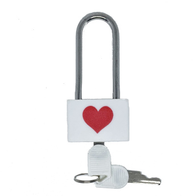 [Factory Direct Supply] Long Handle Love Couple Lock ABS Copper Long Beam Lock Steel Wire Password Heart-Shape Lock Heart Lock