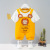 Baby Children's Suit Summer Short Sleeve Children's Clothing 2021 Summer Short Sleeve Suit Cute Suspender Pants Cartoon Pattern Cross-Border