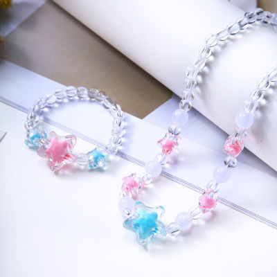 New Style Acrylic Size XINGX Children's Necklace Beads Bracelet and Necklace Set XINGX Series Wholesale