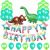 New Dinosaur Aluminum Balloon Theme Set Children's One-Year-Old Birthday Party Supplies Background Wall Atmosphere Layout