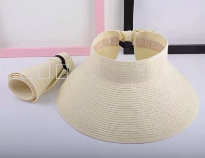 Summer Hat Female Sun Hat Sun-Proof Beach Hat Portable Outdoor Sun Hat Big Brim Foldable Visor Straw Hat
