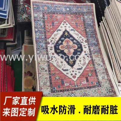 New 3D Printed Flannel Floor Mat Bathroom Bathroom Absorbent Non-Slip Floor Mat Can Be Customized