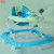 313B Baby Walker with Push Rod Foot Pad with Music Child Baby BB Walking Frames