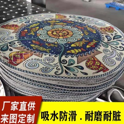 Hot Sale round Carpet Door Mat Non-Slip Mat Waterproof Non-Slip Suitable for Bedroom Living Room Study, Etc.