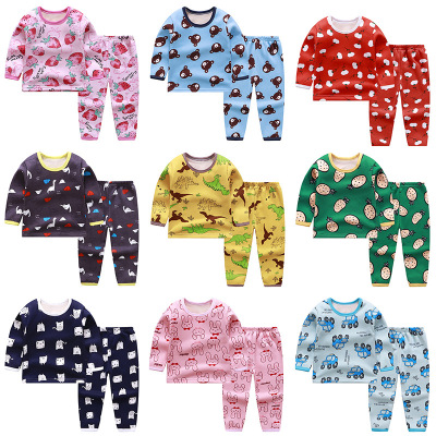 New Fleece-Lined Thickened Children Warm Suit Boys 'And Girls' Autumn Clothes Long Johns Children Milk Silk Factory Direct Supply