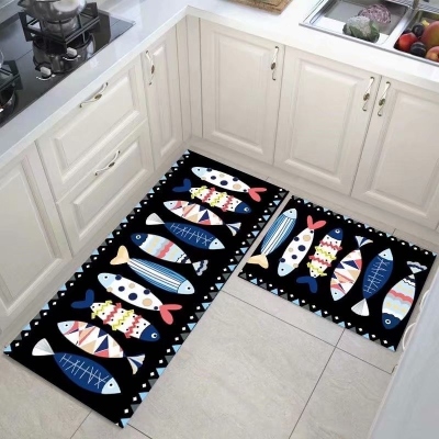 Floor Mat, Carpet Printed Velvet Kitchen Pad