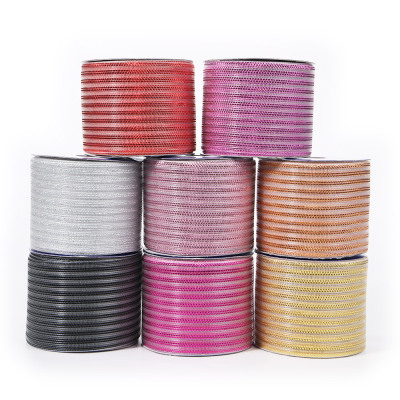 Factory Direct Sales Multi-Specification Ribbon Stripes Organza Tape DIY Handmade Headwear Christmas Daily Necessities Decorative Ribbon