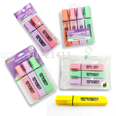 Fluorescent Pen Set Macaron Highlighter 12-Color Highlighter