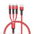 High-Current Rapid Flash Charging Automatic Identification Apple Android 3-in-1 Woven Mobile Phone Charging Cable Metal