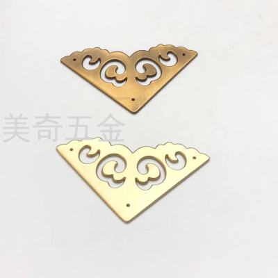 In Chinese Antique Style Door Cabinet Door Decoration Drawer Bags Trim Classical Furniture Copper Parts Pure Brass Bag Corner Protector Edging