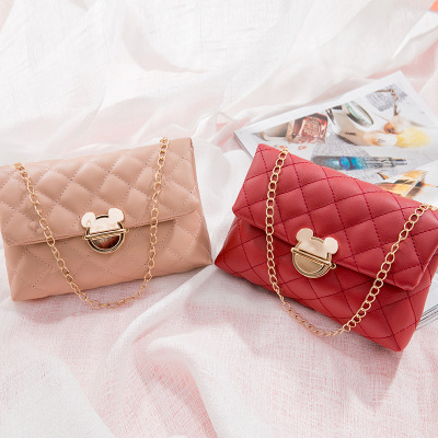 Small Bag 2021 New Embroidered Diamond Chain Women's Bag Casual Small Square Bag Shoulder Messenger Bag Lock Mobile Phone Bag