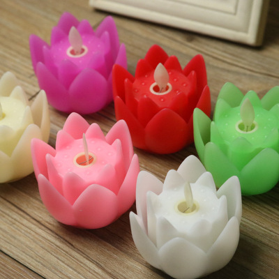 Swing Lotus Candle Simulation Candle Buddha Worship Props Candle