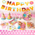 Donut Theme Party Package Girl Birthday Decoration Hanging Flag Paper Pallet Paper Cup Tissue