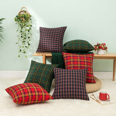New Amazon Living Room Sofa Christmas Plaid Pillow Cover Modern Pillowcase Cushion Cover