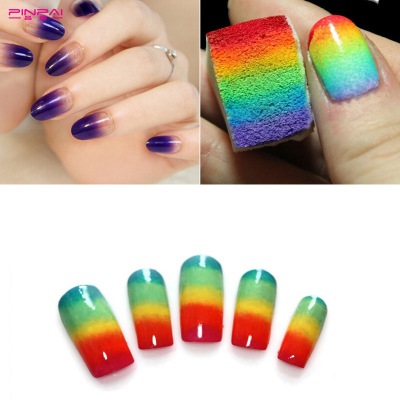 Hot Sale Nail Beauty Gradient Sponge DIY Manicure Implement Wholesale Starry Sky Nails Gradient Nail Special 8 Pack