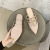 Closed Toe Half Slippers for Women 2021summer New Flat for Outdoors Fashion Pointed-Toe Flat Heel Rivet Internet Hot Sandals for Women