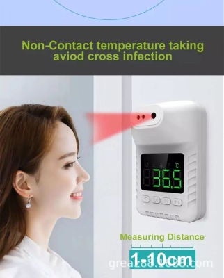 K3x Pro Cross-Border Language Broadcast Temperature Alarm Reminder Non-Contact Vertical Forehead Temperature Gun Thermometer