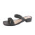 2021 Summer New One-Strap Mid Heel Chunky Heel Simple Sandals All-Matching Slippers PVC Lightweight Comfortable Women's Shoes