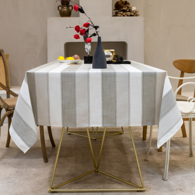 European Style Tablecloth Cotton Linen round Rectangular Tassel Tablecloth Coffee Table Cover Cloth