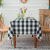 Modern Simple Waterproof Dining Table Coffee Table Tablecloth Cotton Linen Small Fresh Plaid Tablecloth Wholesale