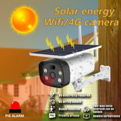 Night Vision Full Color Starlight 4G Wireless Solar Rechargeable Battery Surveillance Camera Mobile Phone Remote