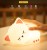 Small Night Lamp Creative Sleepy Cat Silicone Bedside Lamp Rechargeable Light Creative Children Night Light Cute Bedside Small Night Lamp