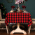 Yarn-Dyed Red, White and Black Square Plaid Tablecloth Christmas Holiday Plaid Pillow Napkin Placemat