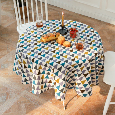 Linen Geometric Triangle Tablecloth Decorative Dustproof Tablecloth Tablecloth Customized Wholesale