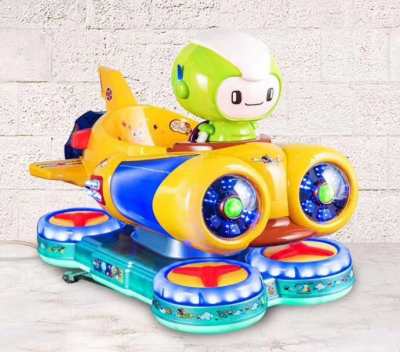 New Laughing Rocking Space Airship Kiddie Ride Children's Electric Commercial Toy Car COIN Aircraft Swing Machine