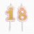 Birthday Cake Digital Candle 0-9 Gold Pink Blue Crown Printing Party Birthday Candle