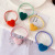 Korean Ins Girl Heart Candy Color Love Hair Rope All-Match Hair Ties Plush Rubber Band Contrast Color Hair Band Basic Hair Accessories