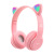 Cross-Border Bluetooth Headphone Head-Mounted Cute Cat Ears Luminous Colorful Led Children's Headphones with Card Foldable
