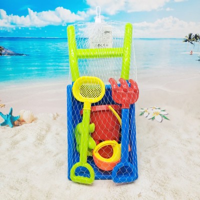 Beach Toy Large Stroller Toy Sand Digging Tool Kettle Rake Small Bucket Animal Mold Seaside Toy