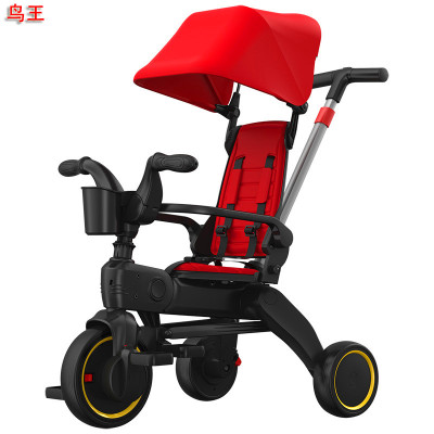 Four-in-One Children's Tricycle Folding 1-6 Years Baby Three-Wheeled Bicycle Children's Trolley Self-Propelled Stroller