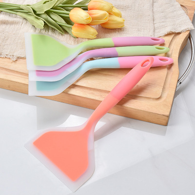 Silicone Wide Mouth Transfer Shovel NonStick Spatula Tamagoyaki Shovel Tamagoyaki Shovel Spatula for Frying Pans