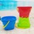 Square Beach Bucket Summer Water Toys 7-Piece Set Sand Shovel Rake Hourglass 688-17 Large Size Sand Bucket