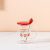 New Ins Style Cute Glass Cartoon Strawberry Clear Water Cup Household Drink Coffee Cup with Cover Spoon