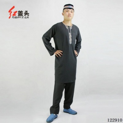 Muslim Men's Arab Robe Suit Two-Piece Set Online Store Distribution Islamic Worship Clothing in Stock Wholesale