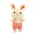 2021 New Good Rabbit Bunny Plush Pendant Keychain Small Toy Gift Cross-Border Supply Factory Wholesale