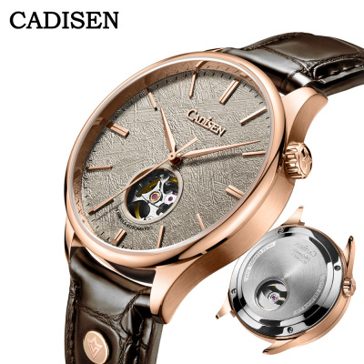 Cadisson Men's New Mechanical Watch 316 Steel Case Hollow Sheet Plate Sapphire Waterproof Leather Men's Watch