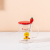 New Ins Style Cute Glass Cartoon Strawberry Clear Water Cup Household Drink Coffee Cup with Cover Spoon