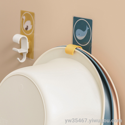 J85-Cartoon Washbasin Hook Punch-Free Washbasin Creative Washbasin Hook Hanger Wall-Mounted Washbasin Shelf