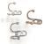 Small Hook Zinc Alloy Coat Hanging Kitchen and Bathroom Hook Bathroom Hook Punching Golden Large Thick Chips Double Hook Hook Clothes Hook