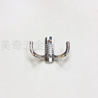 Alloy Furniture Hat-and-Coat Hook European-Style Metal Clothes Hook Double Clothes Hook behind the Door Bathroom Towel Bathrobe Hook Left and Right Hook