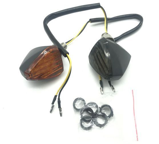 越野车摩托车改装转向灯 15灯 12V2线转向灯 草帽灯珠单面亮