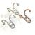 Small Hook Zinc Alloy Coat Hanging Kitchen and Bathroom Hook Bathroom Hook Punching Golden Large Thick Chips Double Hook Hook Clothes Hook